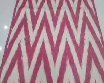 Tessuto di cotone Ikat, Tessuto Ikat tagliato su misura, Tessuto da tappezzeria Ikat, Ikat, Panno nazionale, Tessuto di cotone, Tessuto tessuto a mano. XB131S