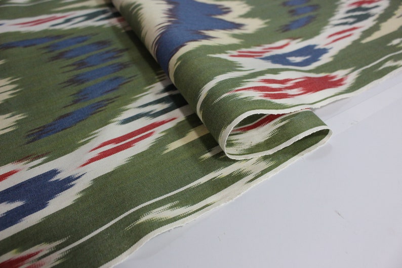 Cotton Ikat Fabric National Cloth Ikat Upholstery Fabric XB755 Hand Woven Fabric Cotton Fabric Ikat Fabric By The Yard Ikat