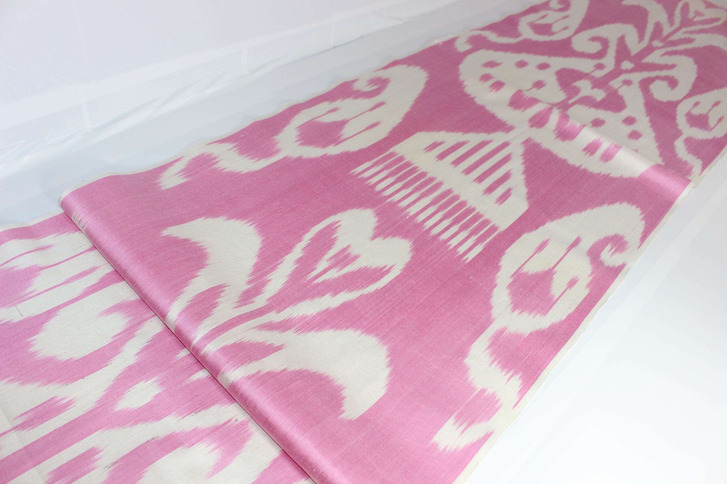 Pink Silk Ikat Fabric Ikat Fabric By The Yard Ikat Etsy