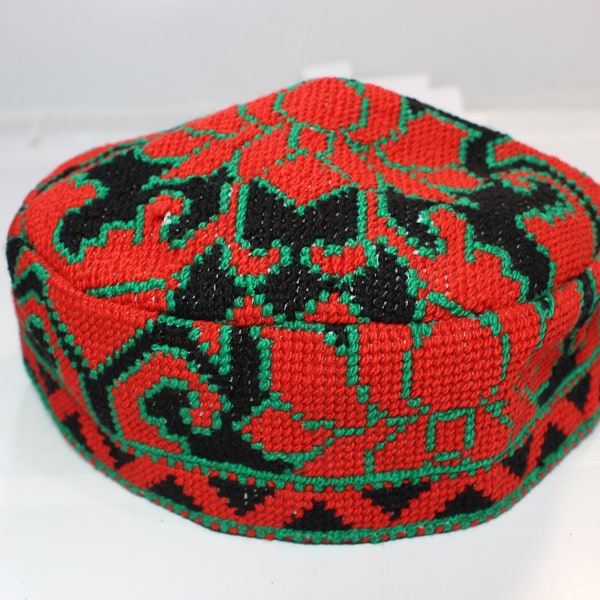 Uzbek Traditional Hat , Cap Duppi, Cap, Hat,Skullcap, SW 1s.