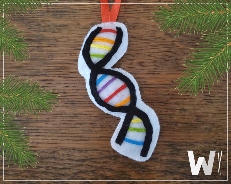 DNA Felt Ornament Christmas Ornaments Science Ornaments Etsy
