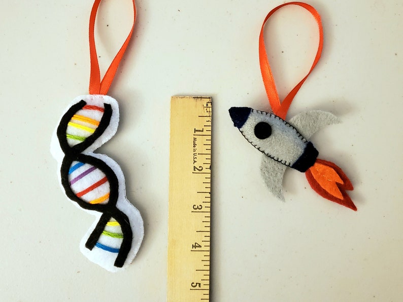 Science Ornaments Felt Christmas Ornament DNA and Etsy UK