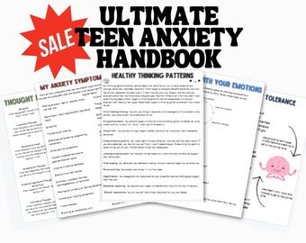 Teen Anxiety Workbook: CBT Coping Skills (50-Page Digital Download)
