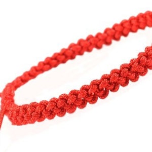 Kabbalah Red String Bracelet with 2 Jade Beads on pull cords, Prosperty bracelet, Men and Women St003A