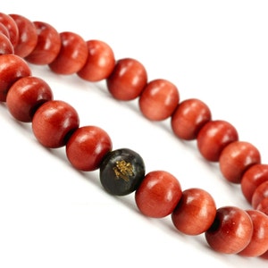 Handmade Tibetan Buddha Prayer Mala Wood Bracelet,  FU chinese character bead, Men and Women - W031