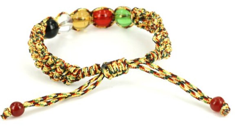 Red String Bracelet With 2 Jade Beads on Pull Cords 5 | Etsy