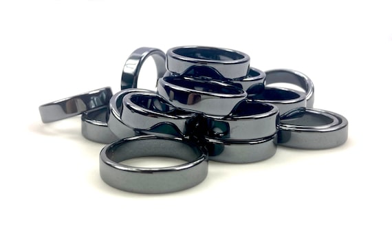 Genuine Hematite Rings Set Negative Energy Ring Non Black Hematite