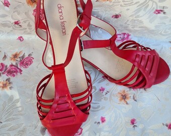 red sandals size 9