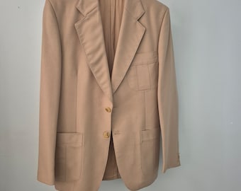 Vintage Roger David Beige Safari Jacket Blazer, Medium, Large, Mens Ladies Unisex Blazer, Size 10 12