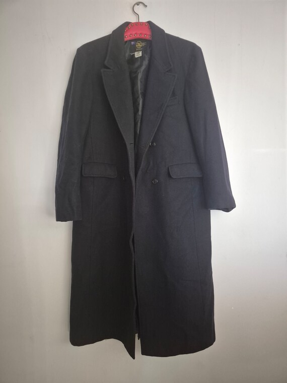 vintage double long chester wool coat