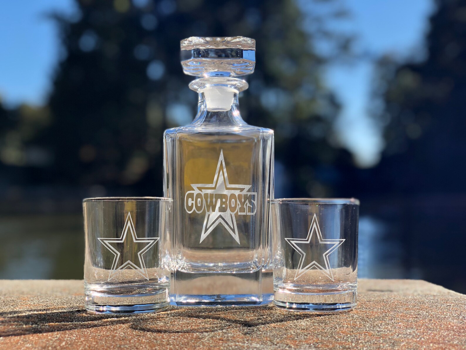 Cowboys 3pc Decanter Set - Etsy