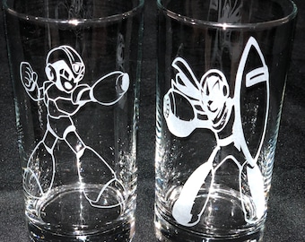 2pc Mega Man cooler glasses