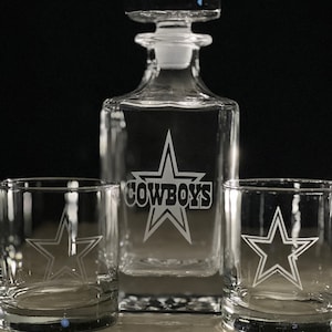 Cowboys 3pc decanter set