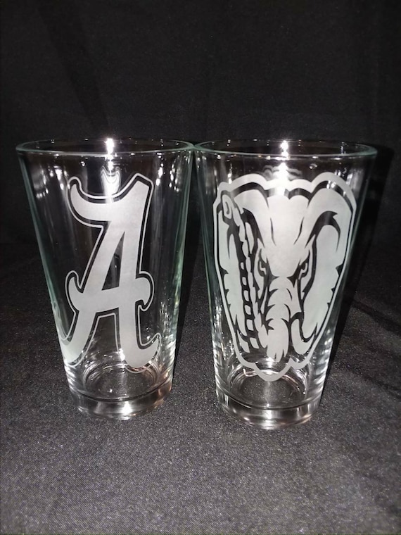 University of Alabama 2pc Drinking Glass Set - Etsy