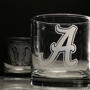 University of Alabama Whiskey/Rock 2pc drinking glass set