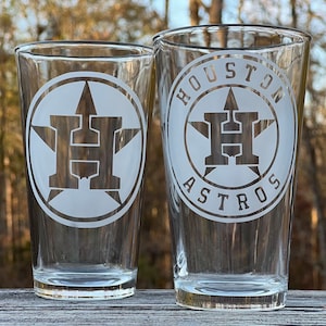 Astros 2pc Flare Drinking Glass Set