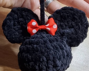 Peluche amigurimi mickey minnie crochet couleur au choix