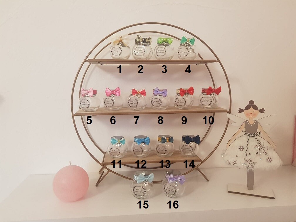 Petit Pot Boite Ma Première Mèche de Cheveux Petit Noeud