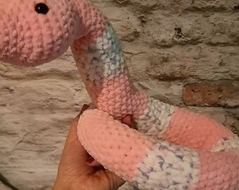 Peluche amigurimi serpent crochet couleur au choix