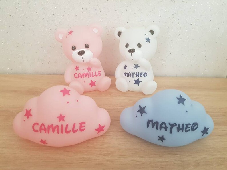 Velleuse Enfant Personnalsé Lampe Prénom Personnalsable Décoraton