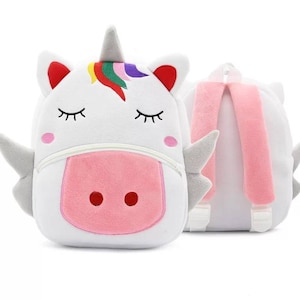 Sac à dos école enfant maternelle sac goûté avec prénom de l'enfant à personnaliser flocage prénom licorne