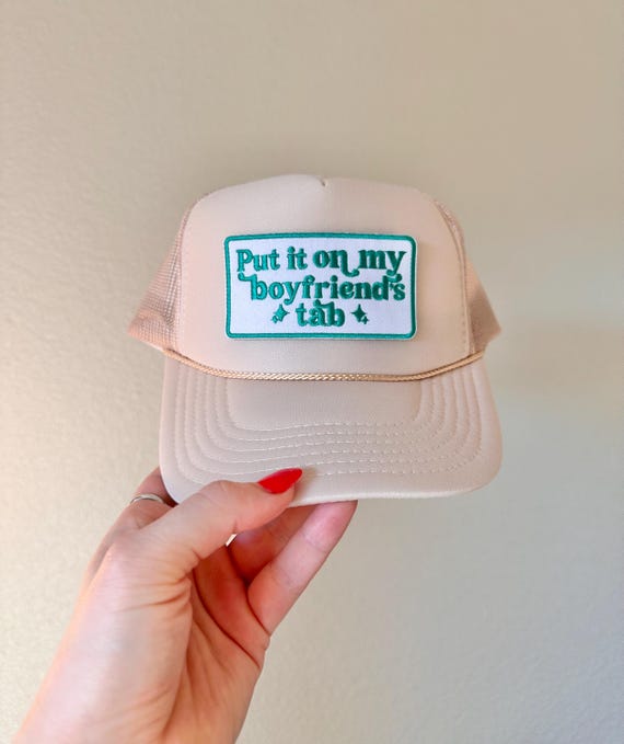 Put It on Boyfriends Tab Snapback Trucker Hat, Funny Hat 