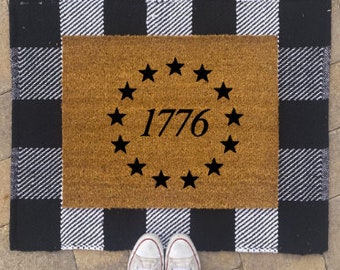 1776 Doormat, Patriotic Doormat, 13 Stars Doormat, Veteran Doormat, Independence Doormat, 4th of July Decor, USA Doormat, Welcome Mat