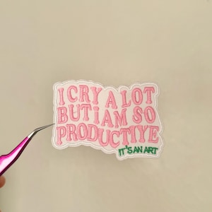 Patch, Embroidered Hat Patch, Trendy Trucker Hat Patch, Funny Patch, I Cry A lot, Funny Wholesale Patches, Affordable Patch Under 5