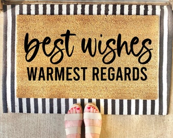 Best Wishes Warmest Regards Schitts Creek Welcome Funny Punny Doormat, Welcome Door Mat, Affordable Gift Idea