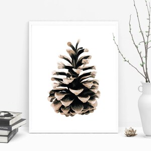Christmas Printable Art Pinecone Print Winter Pinecone - Etsy