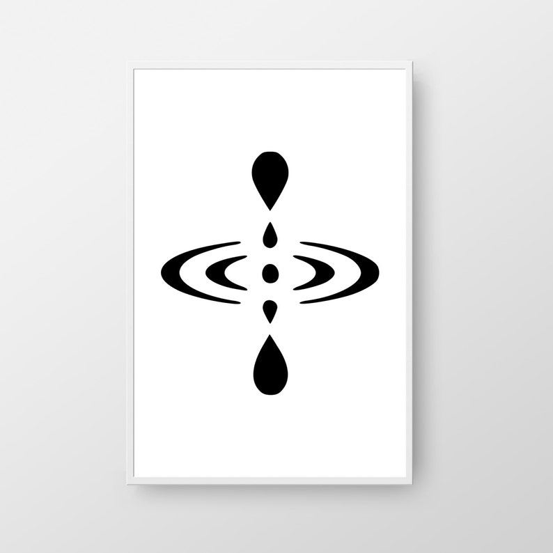 Mindfulness Print Zen Print Water Drop Zen Symbol Be image 0.