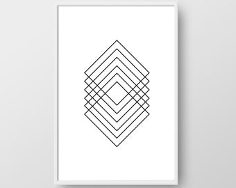 Printable Minimalist Poster, Minimalist Print, Scadinavian Print, Modern Geometric Print, Nordic Poster, Monochrome Print, Geometric Art