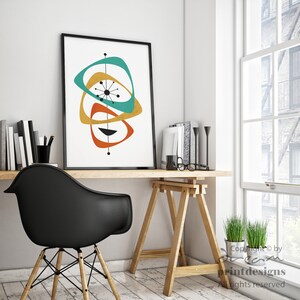 Printable Mid-century Art, Modern Mid Century Print, Scandinavian Mid ...