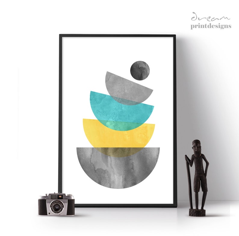 Printable Scandinavian Print, Mid-Century Art, Scandinavian Poster, Modern Mid-Century Wall Art, Wall Decor, Modern Print, Geometric Poster image 4