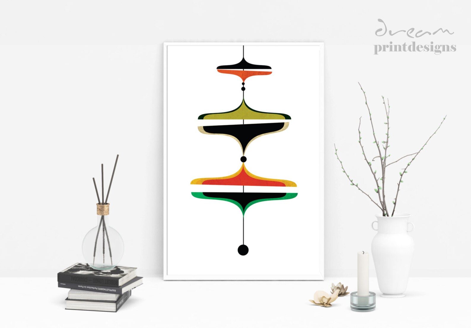 Printable Midcentury Art Modern Midcentury Art Etsy