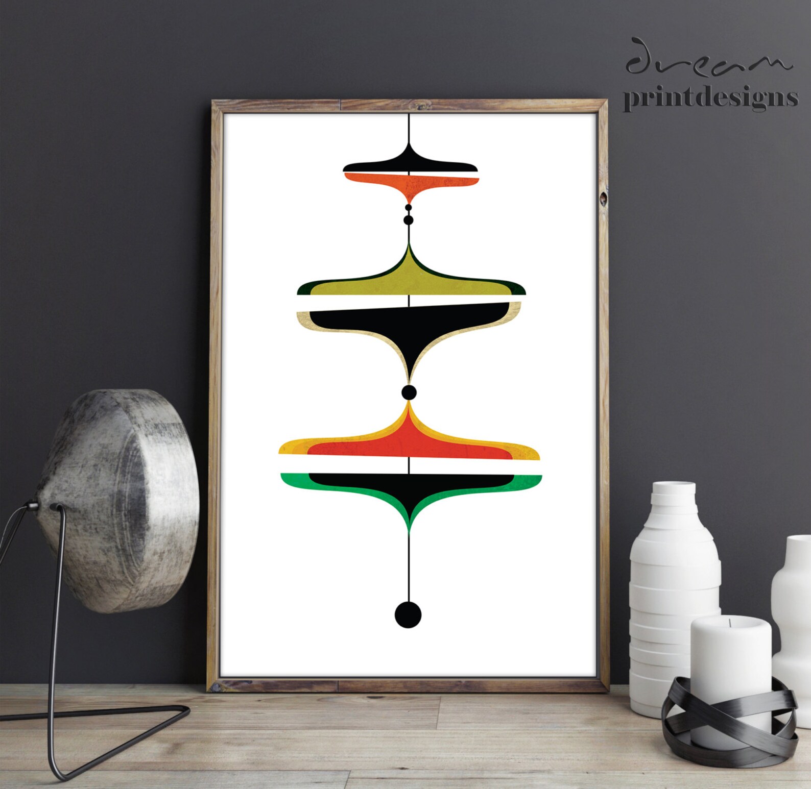 Printable Midcentury Art Modern Midcentury Art Etsy