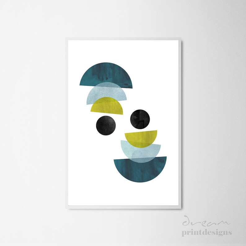 Modern Printable Wall Art Scandinavian Print Modern Mid Etsy