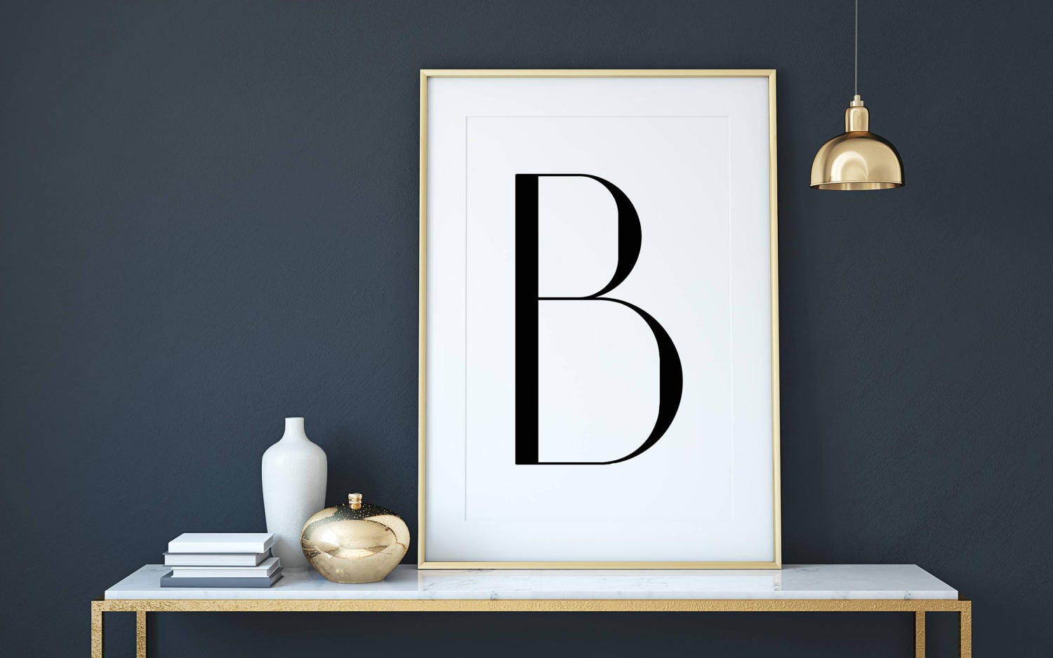 Letter B Printable Poster Scandinavian Poster Letter B | Etsy