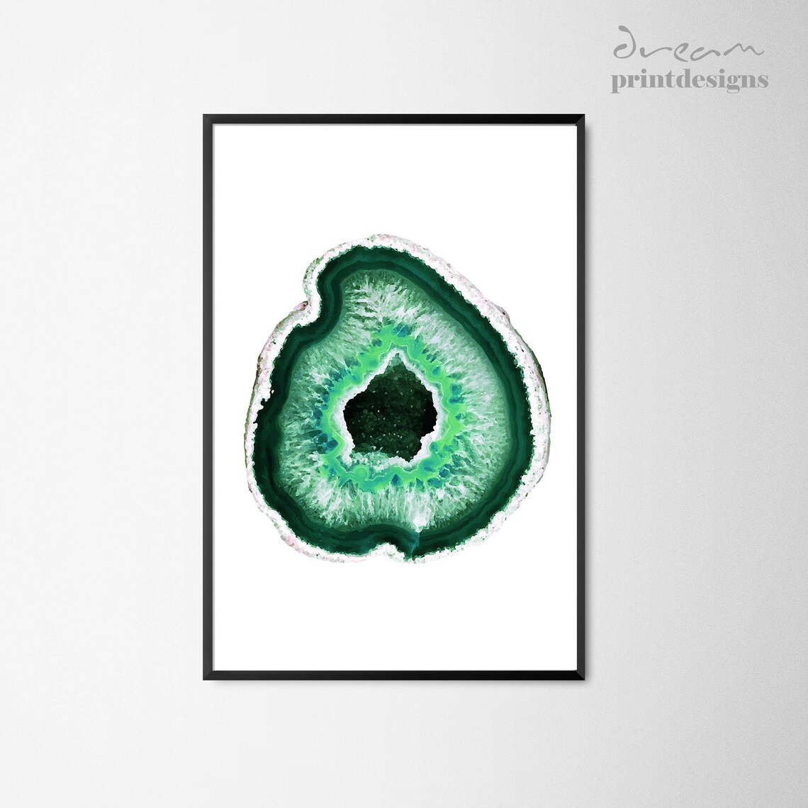 Green Agate Printable Poster Mineral Art Crystal Art Home - Etsy