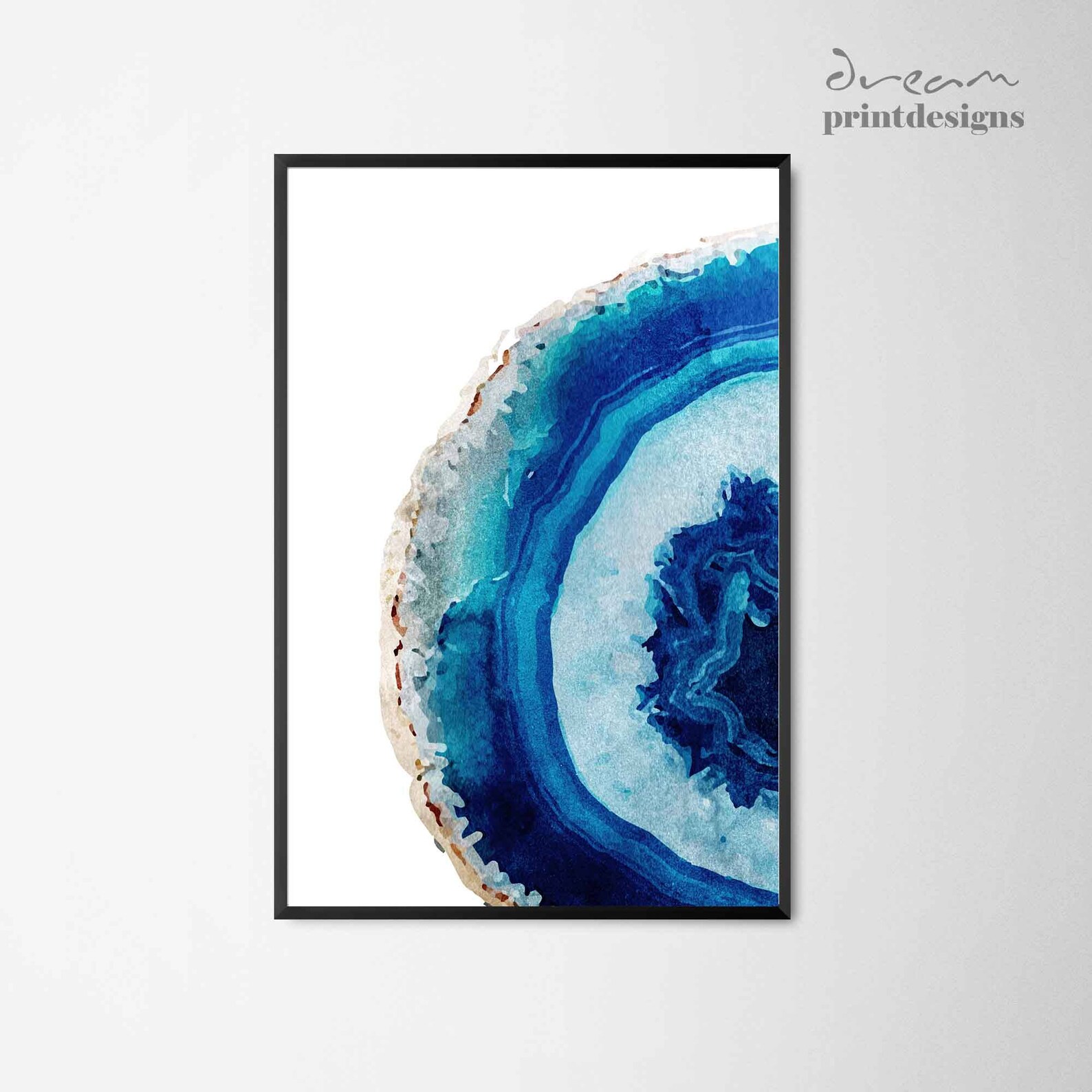 Agate Printable Poster Watercolor Agate Print Agate Art - Etsy Canada