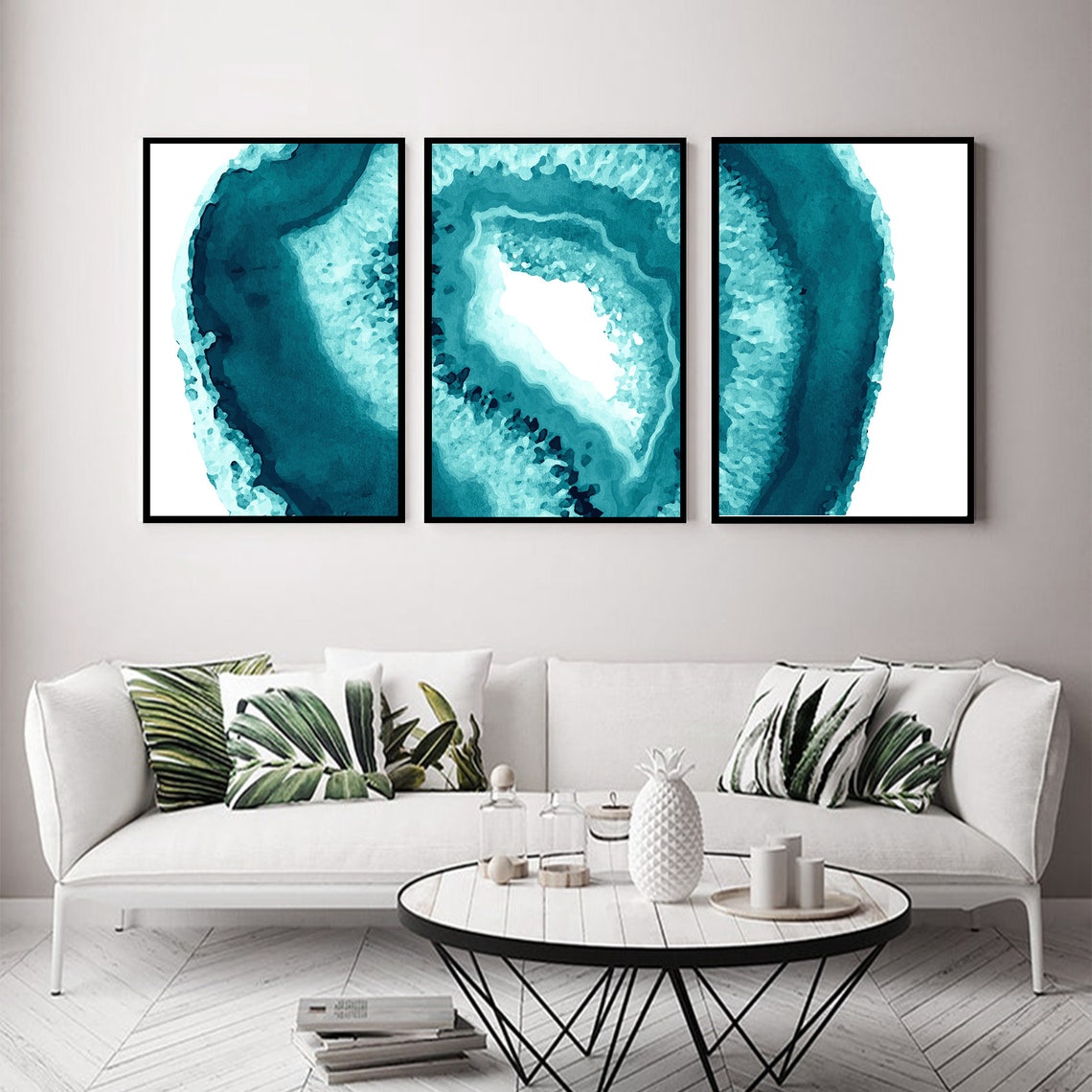 Agate Printable Set of Three Geode Set of Three Agate - Etsy