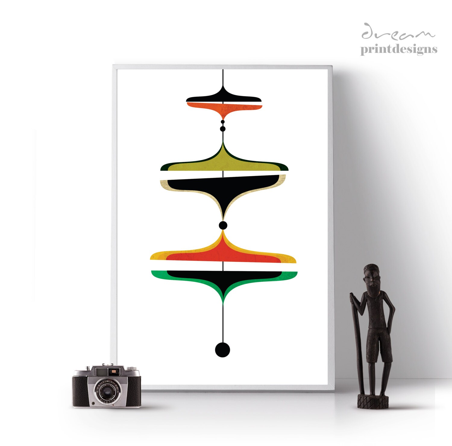 Printable Midcentury Art Modern Midcentury Art Etsy