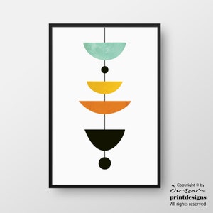 Mid-Century Art, Scandinavian Poster, Modern Print, Minimal Print, Nordic Poster, Printable Geometric Art, Geometric Print, INSTANT DOWNLOAD