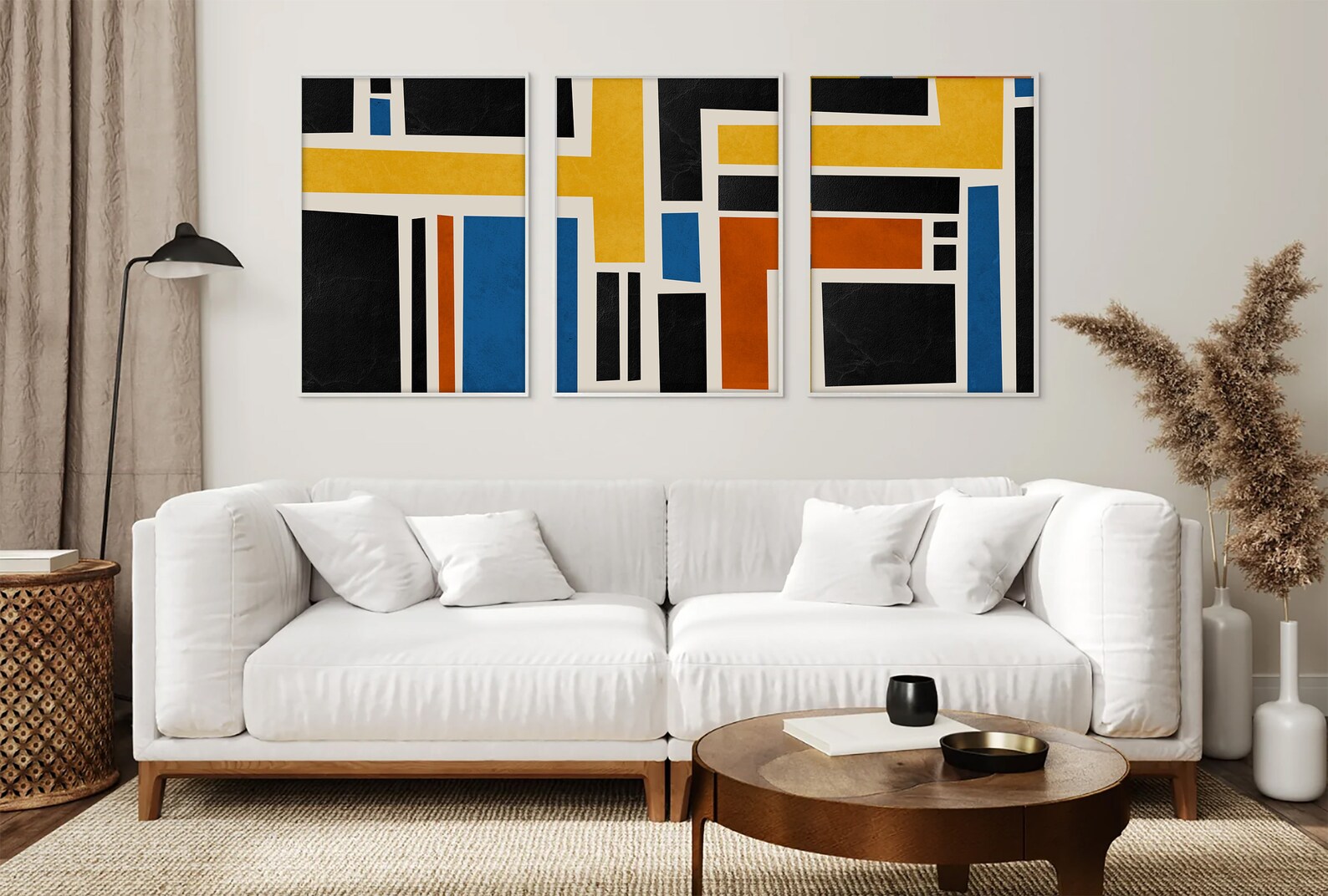 Mid Century Minimalist Art Retro Wall Art Set of 3 Prints - Etsy