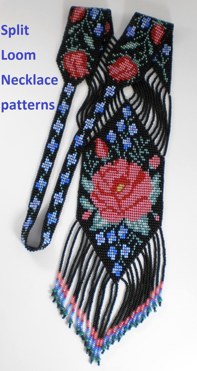 Bead Loom Patterns Schemes for a Gerdansplitloom Necklace Etsy
