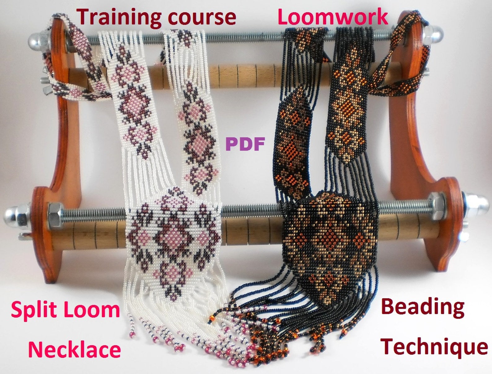 TUTORIAL Training Course Split Loom Necklace Beaded Sautoirs Etsy