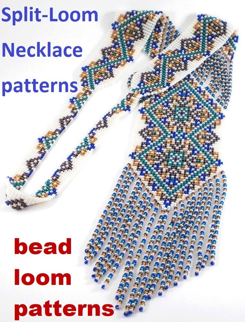 Bead Loom Patterns, Schemes for a Gerdansplitloom Necklace, Beading