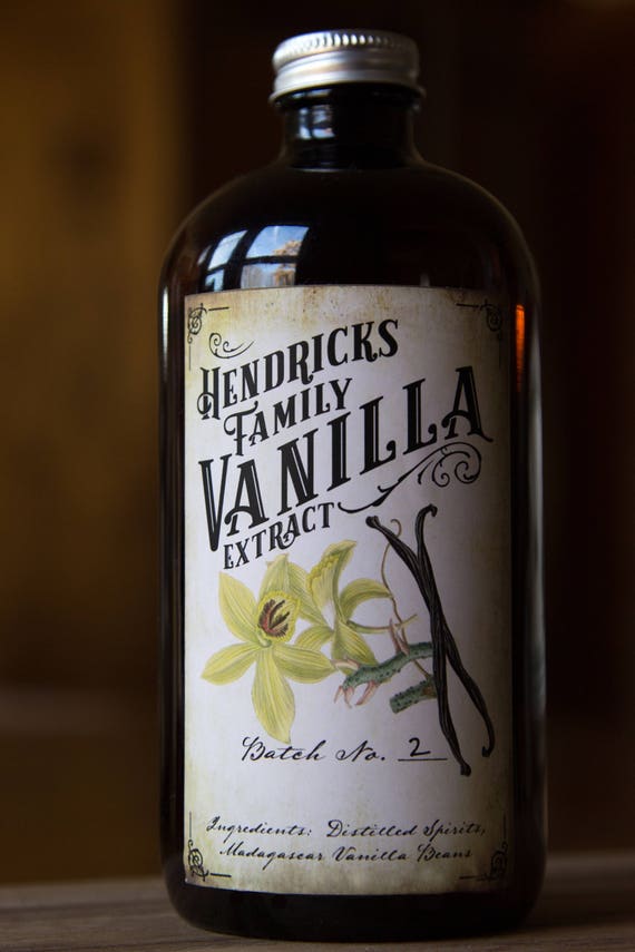 Custom Vanilla Extract Label - Vintage Style - All Text is Customizable