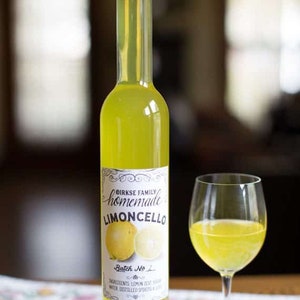 Customized Label Limoncello, Lemon Liqueur Label for Your Homemade Liqueurs image 1