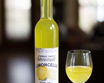 Customized Label - Limoncello, Lemon Liqueur - Label for Your Homemade Liqueurs